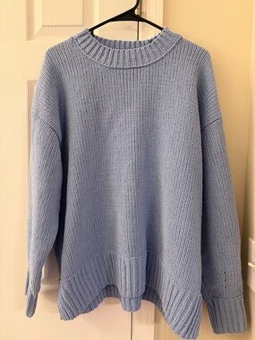 Aerie Blue Oversized Knit Sweater